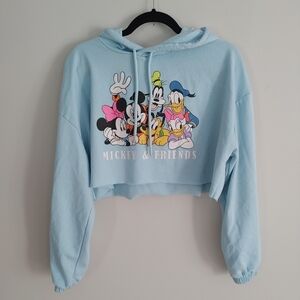 Disney Cropped Hoodie Mickey & Friends Size M
